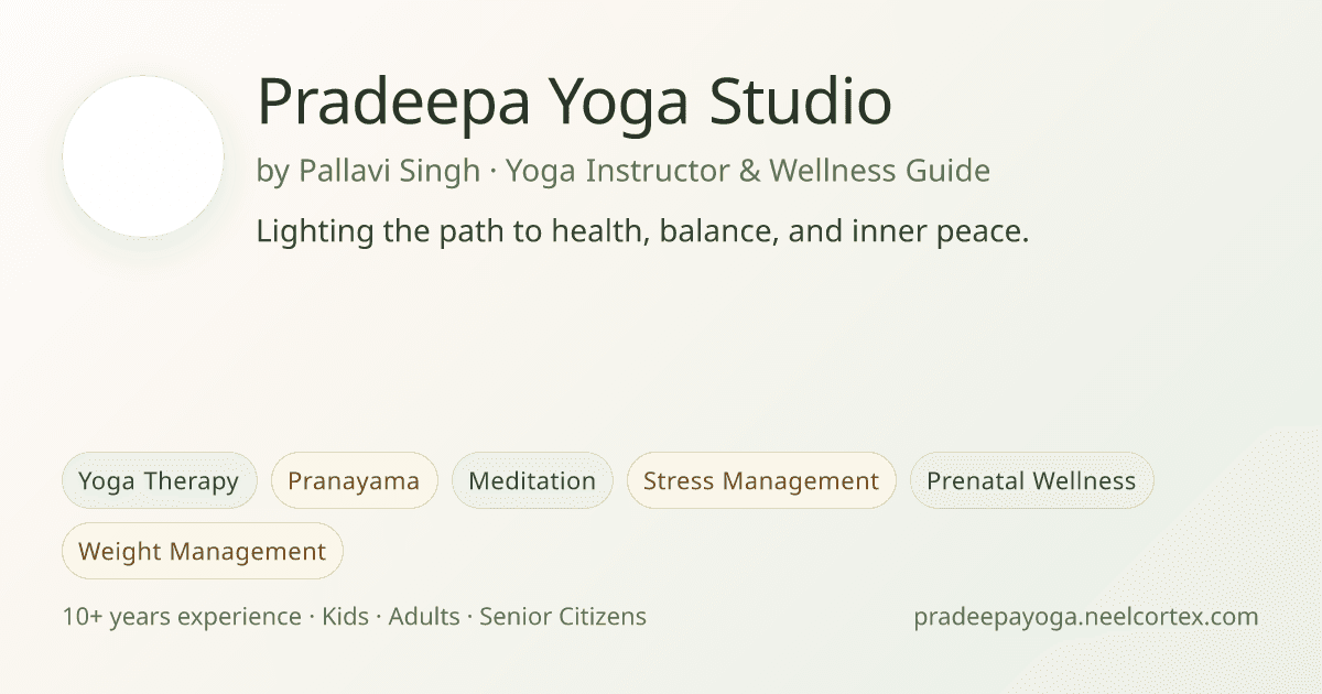 Pradeepa Yoga website preview